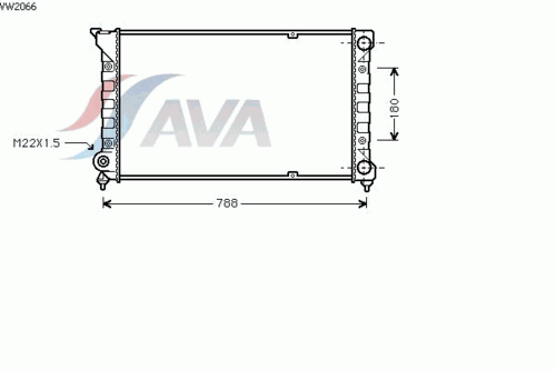 AVA VW2066 Радиатор системы охлаждения! VW Passat 1.6-2.0 88-92