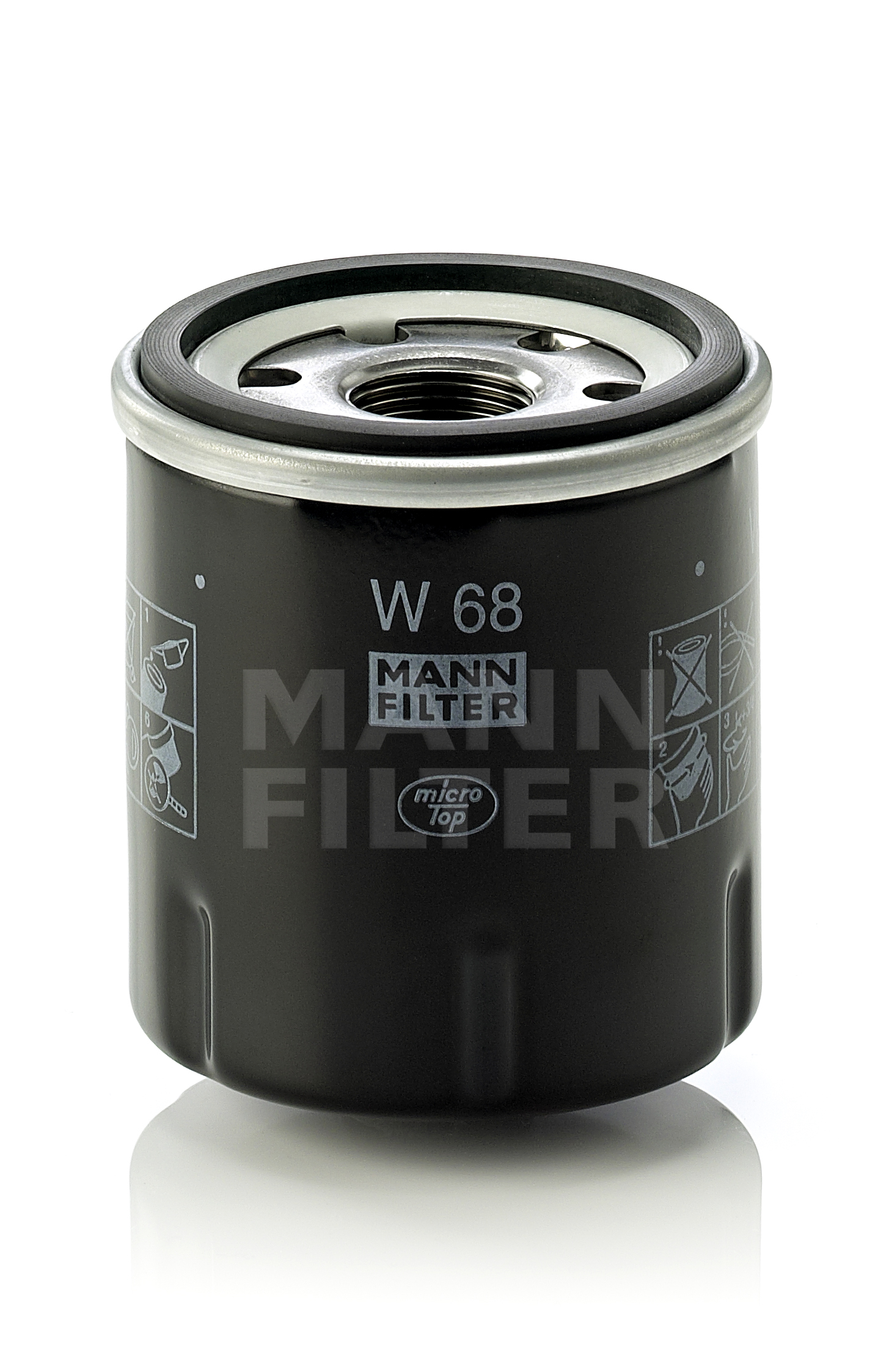 MANNFILTER W68 Фильтр масляный Fiat Brava/Bravo/Punto 1.2 97>