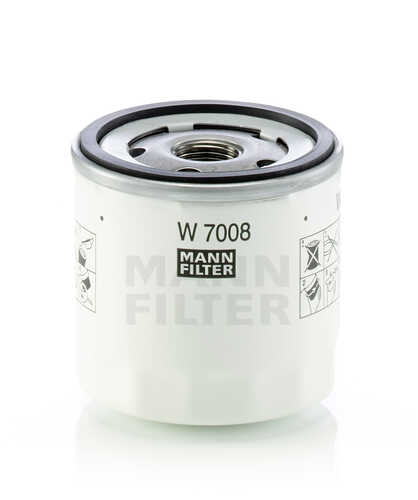 MANNFILTER W7008 Фильтр масляный Ford Fiesta 1.4 96>, Mazda 2/121 1.25/1.4 96>;Масляный фильтр