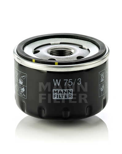 MANNFILTER W75/3 Фильтр масляный Renault Logan/Sandero/Clio/Megane/Laguna 1.4i-1.9DTi 95>;Масляный фильтр