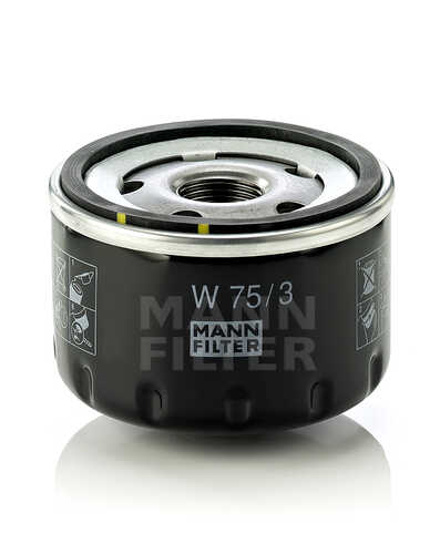 MANNFILTER W75/3 Фильтр масляный Renault Logan/Sandero/Clio/Megane/Laguna 1.4i-1.9DTi 95>