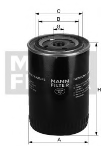 MANNFILTER W81882 Фильтр масляный Nissan Sunny/Primera 1.4-1.6 86>/Almera 1.4-1.6 95>