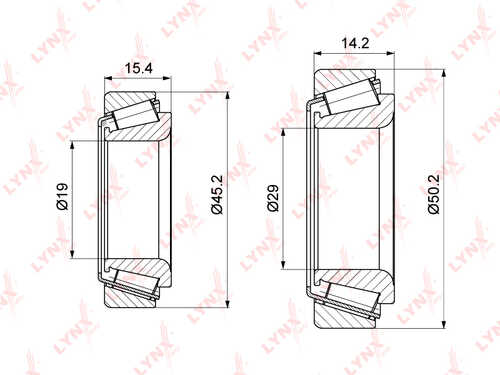 LYNX WB-1276 Комплект подшипника ступицы задней! Audi A4 95-00/A6 94-97/80/100 <94