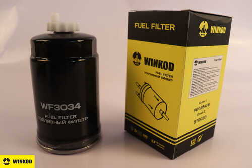 WINKOD WF3034 Фильтр топливный! Hyundai SantaFe/Tucson, Kia Carnival/Ceed/Sportage 1.1-2.0CRDi 04>