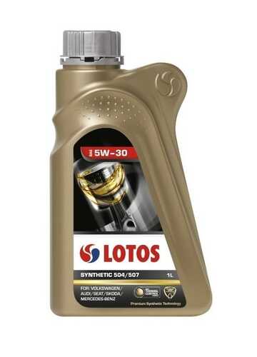 LOTOS WFK104E100H0 Масло моторное синт. SYNTHETIC 504/507 SAE 5W30, 1л, ACEA C3, MB-Approval 229.51