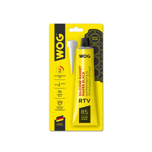 WOG WGC0761 Формирователь прокладок нейтральный (черный) RTV-силиконовый термостойкий (от -50С до +310С), 85