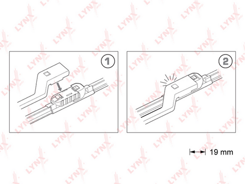 LYNX XF6053P Комплект бескаркасных щеток стеклоочистителя auto