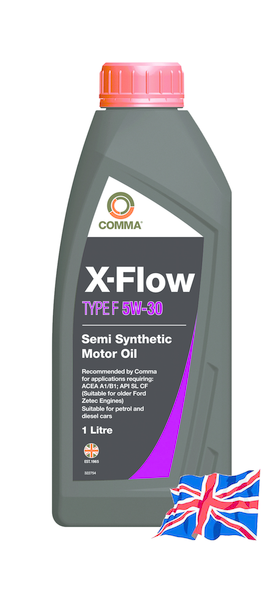 COMMA XFF1L 5W30 X-FLOW TYPE F (1L) масло моторное! ACEA A5/B5, API SL/CF, FORD WSS-M2C913-A(В)