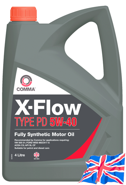 COMMA XFPD4L 5W40 X-FLOW TYPE PD (4L) масло моторное! синт. ACEA C3, API SL/CF, VW 505.01, FORD 917-A