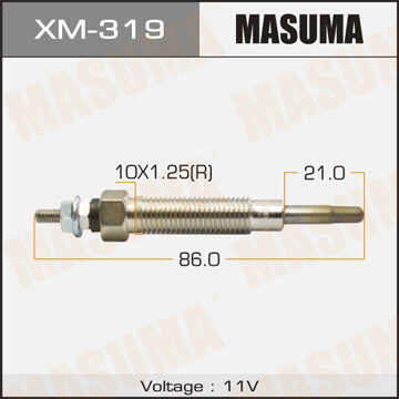 MASUMA XM319 Свеча накаливания! 11V Mitsubishi Pajero/Canter/Delica 2.8 TD 4M40/4M40T 93>