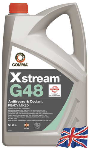 COMMA XSG48M5L XSTREAM G48 (5L) антифриз! зелёный готовый к использов. vw TL774-C, BMW N 600 69.0, MB 325.0