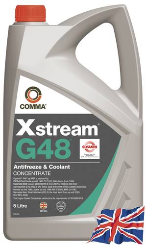 COMMA XSG5L XSTREAM G48 AF CONC (5L) антифриз! зелёный концентрат VW TL774-C, BMW N 600 69.0, MB 325.0