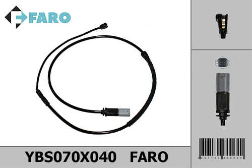 FARO YBS070X040 Датчик износа тормозных колодок задних - BMW X5 2/3, X6 (2008-)