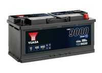 YUASA YBX9020 Аккумулятор Yuasa YBX9000 AGM Start Stop Plus 105 а/ч о/п 950 а размер 393x175x190