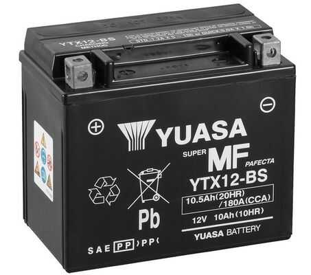 YUASA YTX12-BS Аккумуляторная батарея Maintenance Free (12V 10,5Ah 180A)
