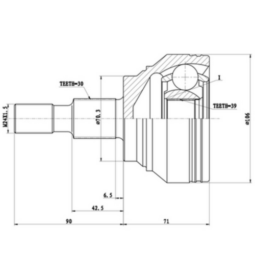 ZIKMAR Z87490R ШРУС наружный