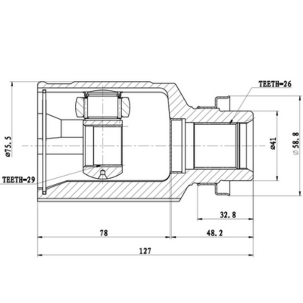 ZIKMAR Z87718R ШРУС внутренний